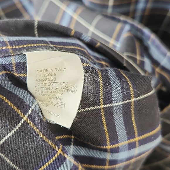 Paul & Shark Yachting Long Sleeve Plaid Print Button Down Shirt Large - Picture 6 of 7